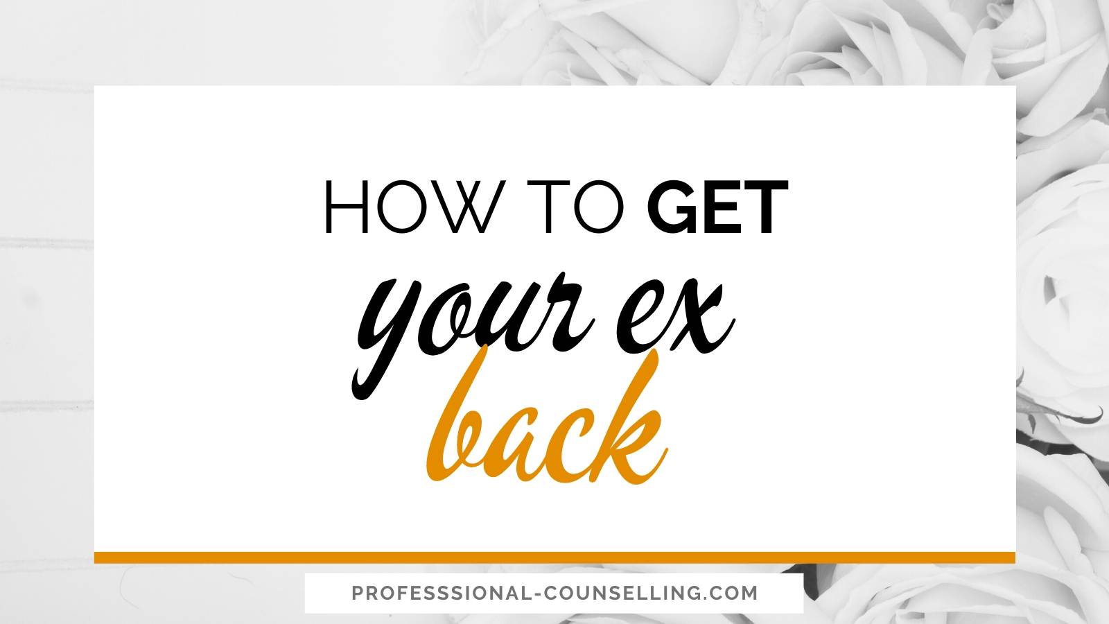 How To Get Your Ex Back An Individual Decide To Both Grow Too Far Apart