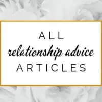 Horizontal banner. Text: All relationship advice articles