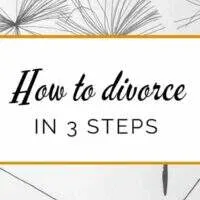 Banner: How to divorce in 3 steps
