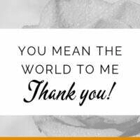 Banner: You mean the world to me. Thank you!